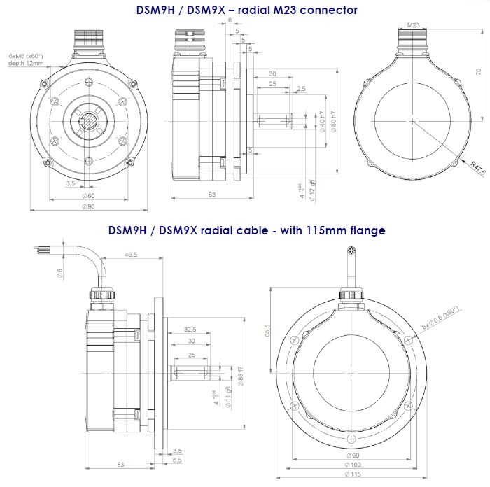 BEI Sensors / Sensata DSM9H Incremental Encoders
